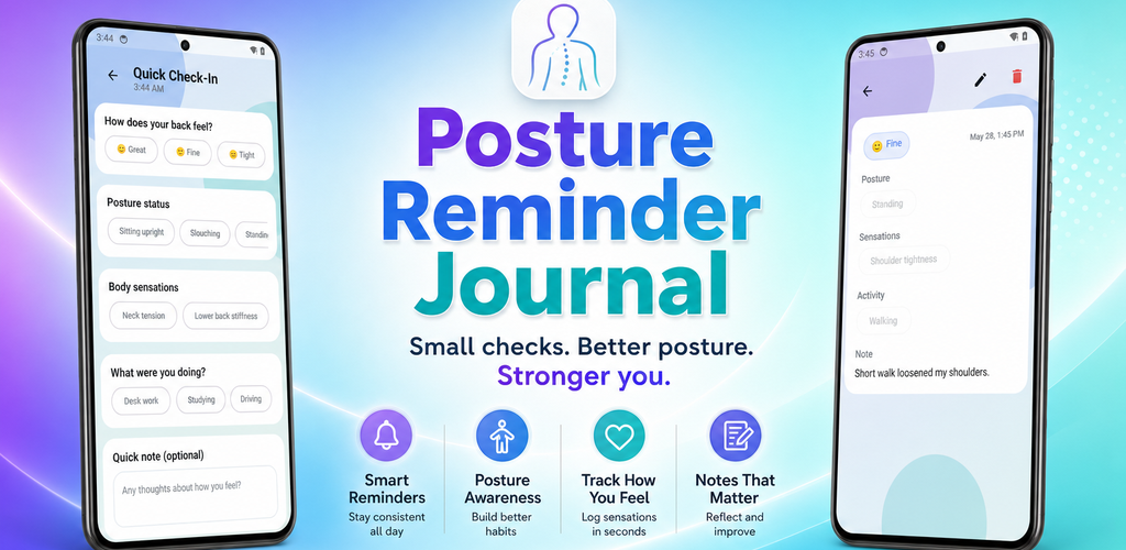 Posture Reminder Journal feature banner